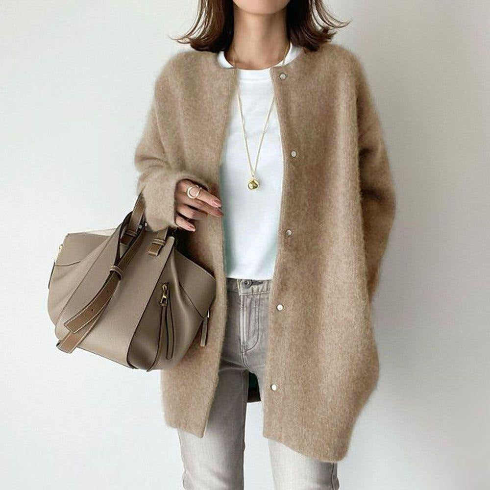 Levoire | Manteau Confortable Avec Boutons Pour Femmes Khaki