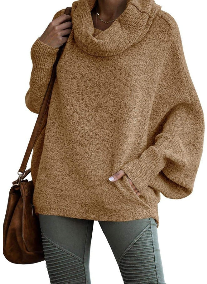 Pull à col roulé décontracté pour femmes avec des manches larges Levoire