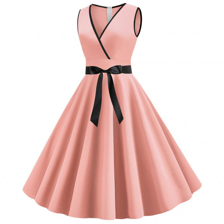 Robe portefeuille pour femmes avec jupe volumineuse et taille élégante Levoire