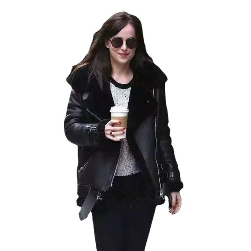 Veste en faux cuir élégante pour femmes avec doublure amovible Levoire