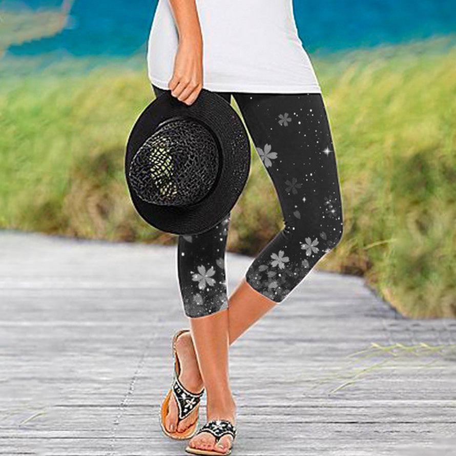 Levoire | Pantalons de yoga en tissu élastique ajustés imprimés confortables Gris