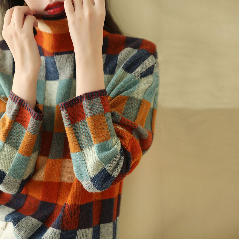 Levoire | En Tricot À Carreaux Colorés Multicolore