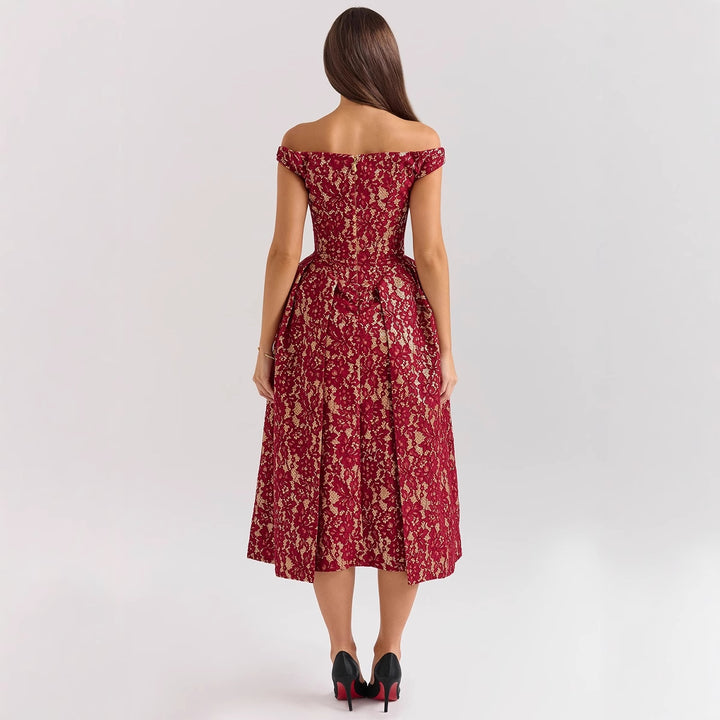 Robe en dentelle de haute qualité pour femmes en coupe A-line élégante Levoire