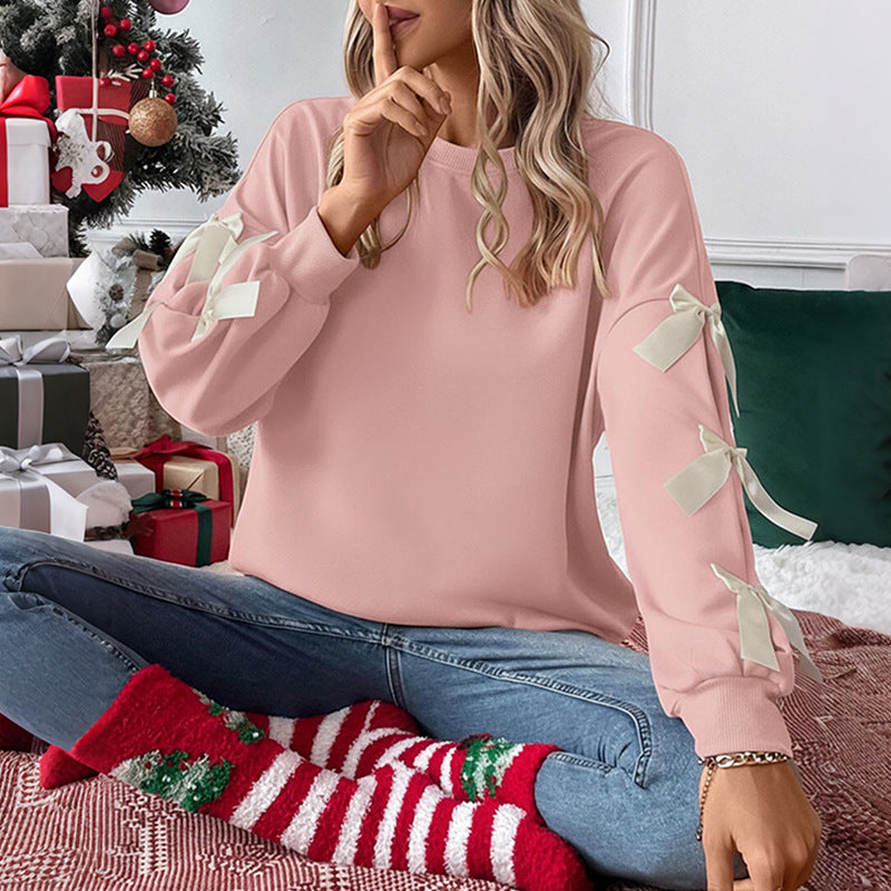 Pull surdimensionné pour femme avec détails de nœud ludiques Levoire
