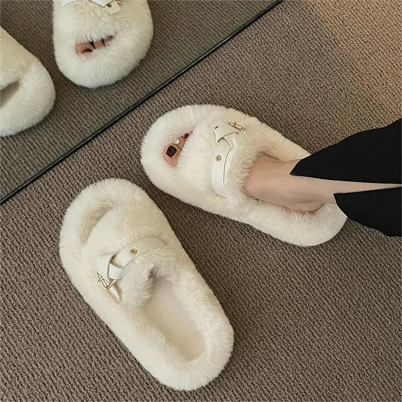 Levoire | Chaussons doux avec semelle épaisse en coton doublé