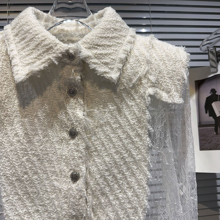 Levoire | Chemise Socialite Avec Détails En Dentelle Pour Une Tenue Élégante