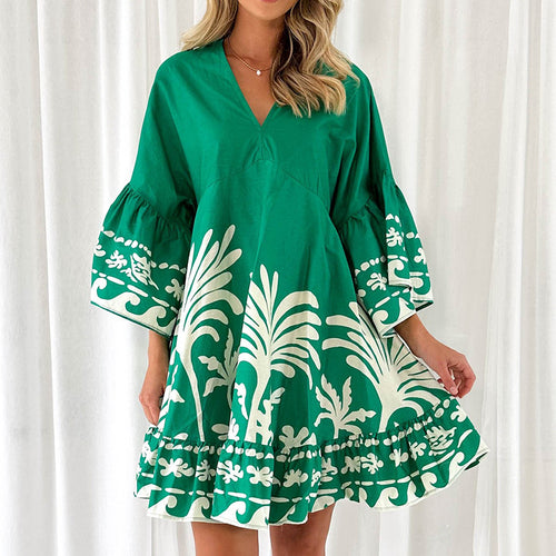Robe d'été décontractée pour femmes avec des manches volumineuses Levoire