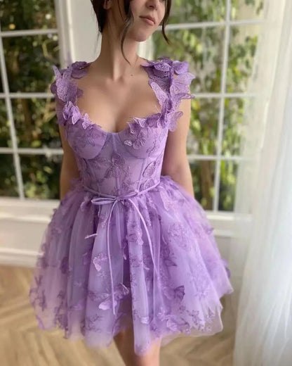 Levoire | Chic Schlitz Hääppäriparty Plage Robe Jupe courte violette