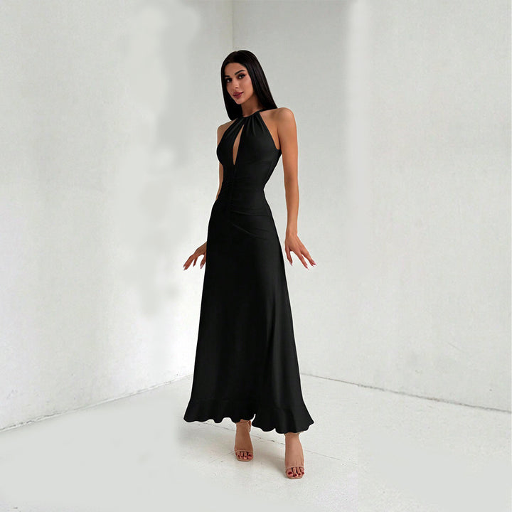 Robe maxi pour femmes avec un élégant décolleté en trou de serrure et un ourlet fluide Levoire