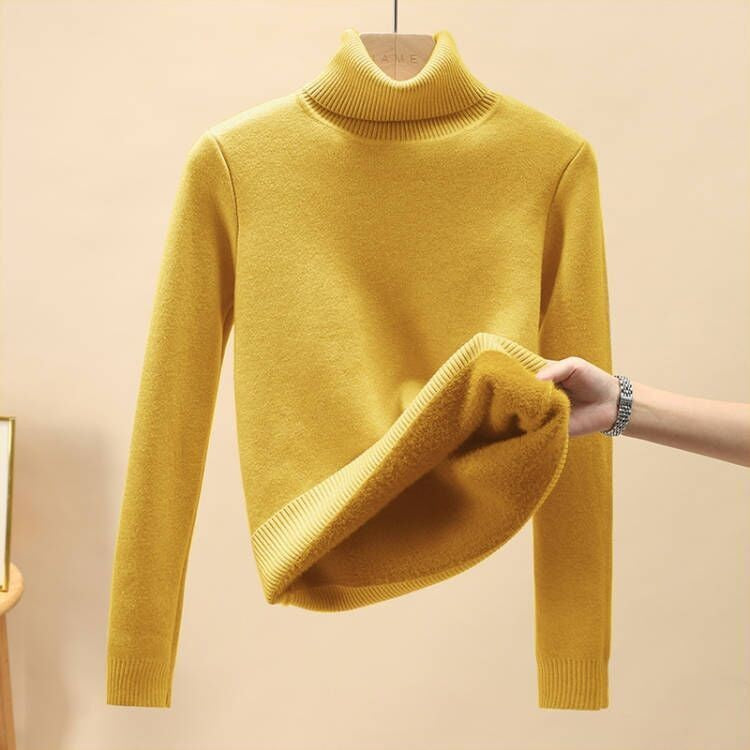Levoire | Pull Chaud En Tricot Jaune