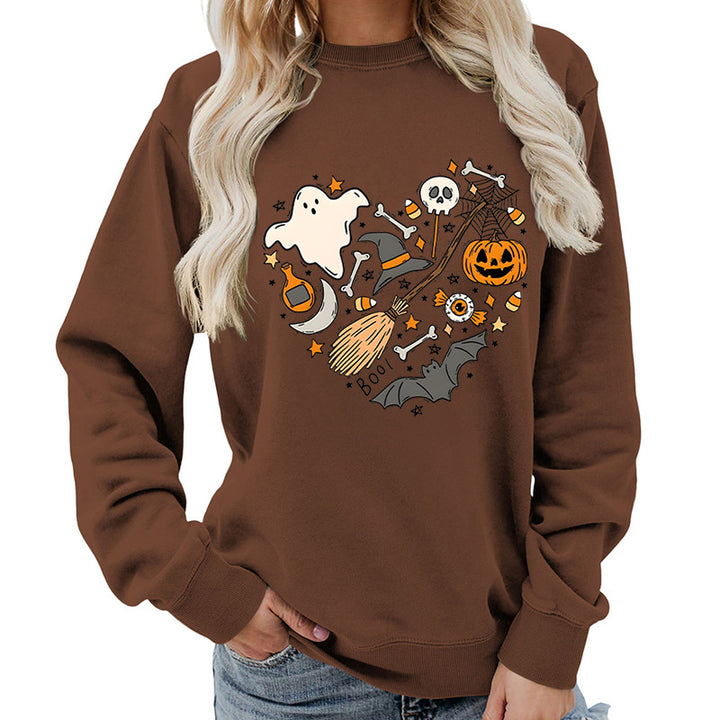 Sweatshirt d'Halloween pour femmes avec design créatif Levoire