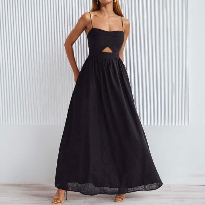 Robe maxi femme avec détail découpé et jupe fluide Levoire