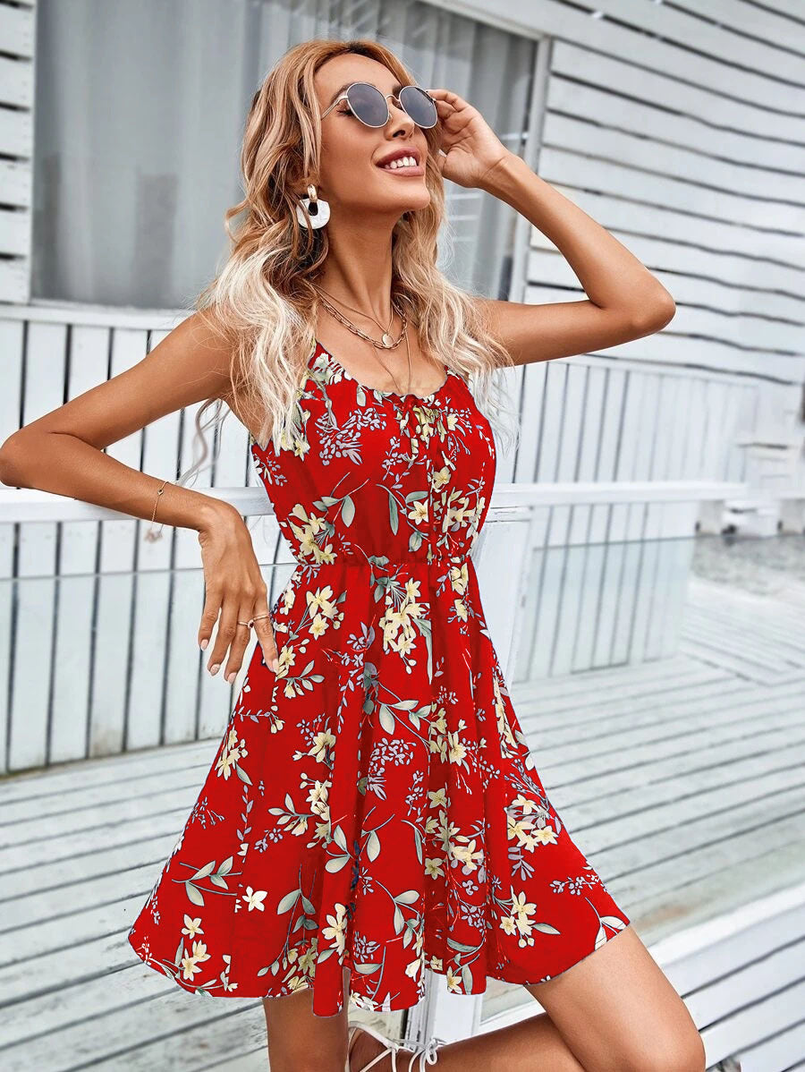 Levoire | Robe Avec Ceinture Élastique À La Taille Rot