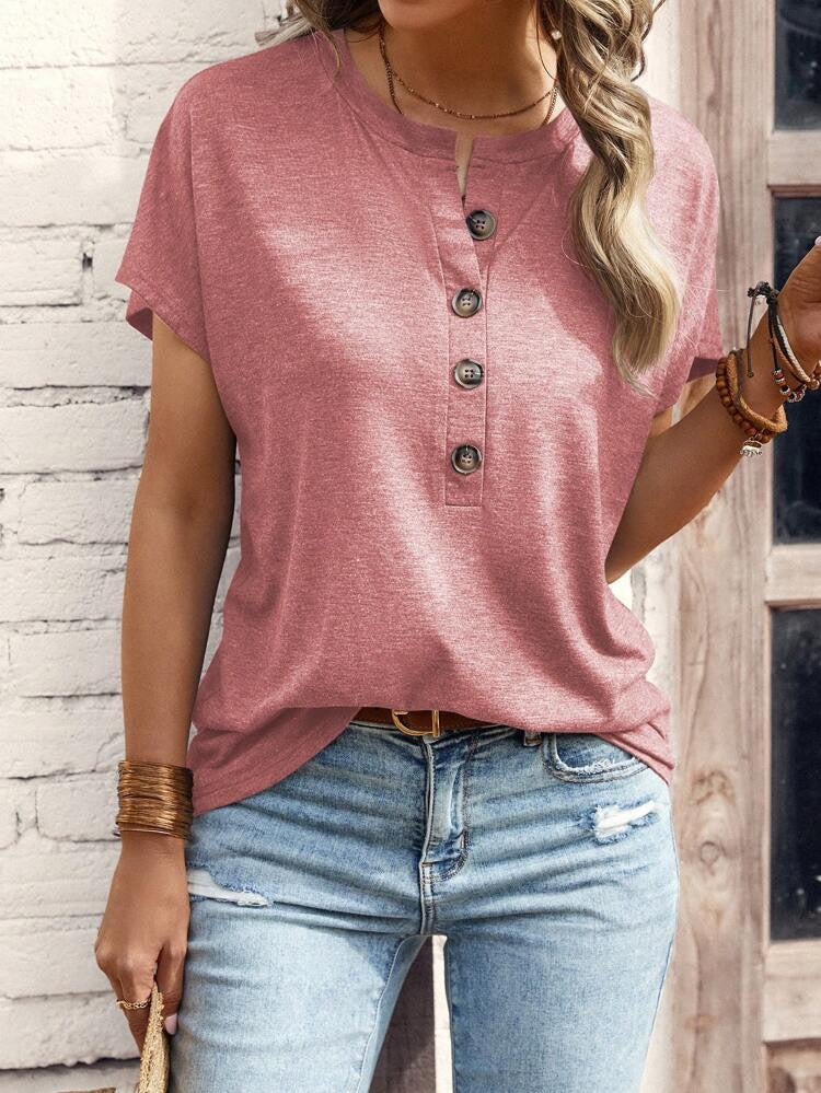 Levoire | T-Shirt À Manches Courtes Polyvalent Pour Femmes Rosa