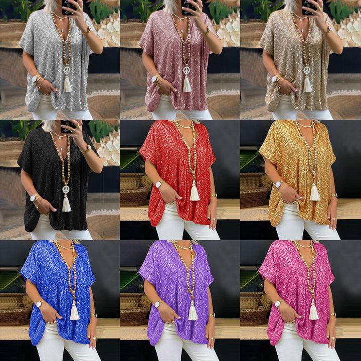 Levoire | Rento pull-over sequins col V T-shirt