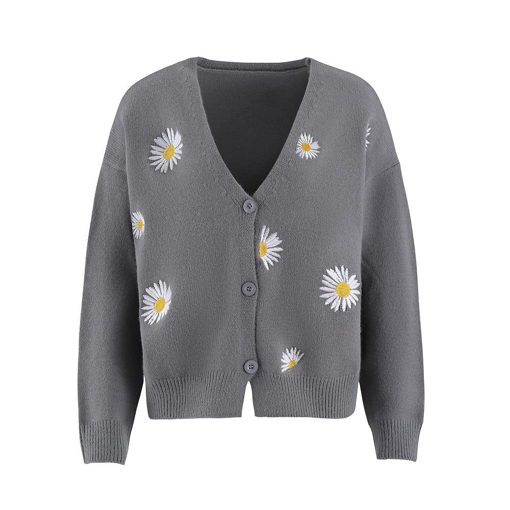 Levoire | Frais Tricot Fleuri Gris