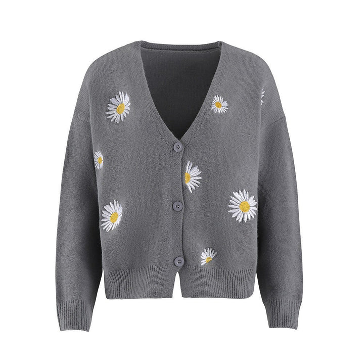 Levoire | Frais Tricot Fleuri Gris