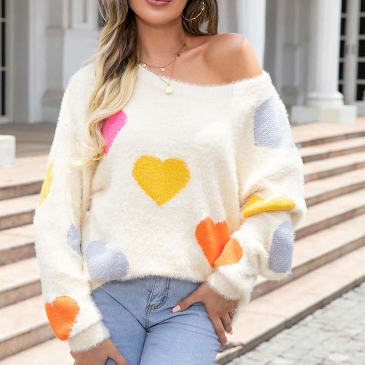Levoire | En Tricot À Motif Coeur