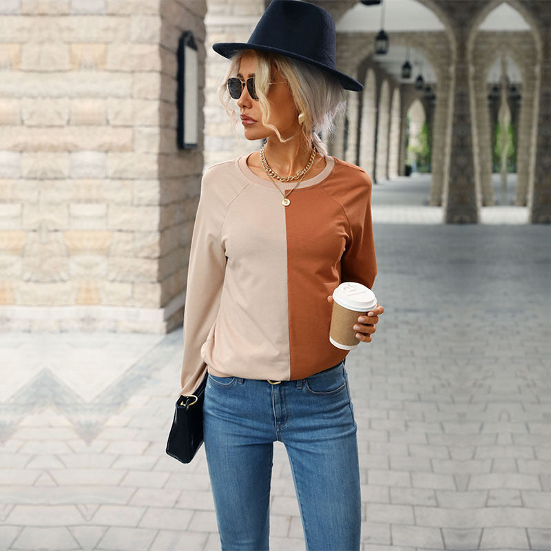 Sweat-shirt féminin à la mode avec un design tendance en color block Levoire