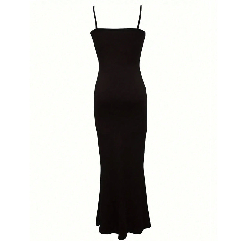 Robe maxi élégante pour femme avec des fines bretelles spaghetti et une coupe fluide Levoire