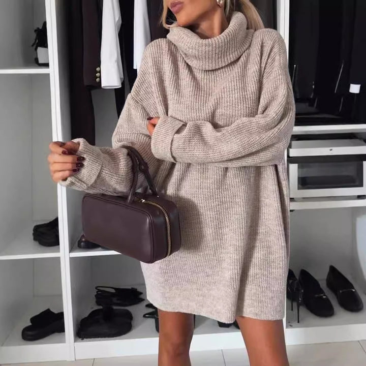 Pull en tricot cosy pour femmes avec col montant Levoire