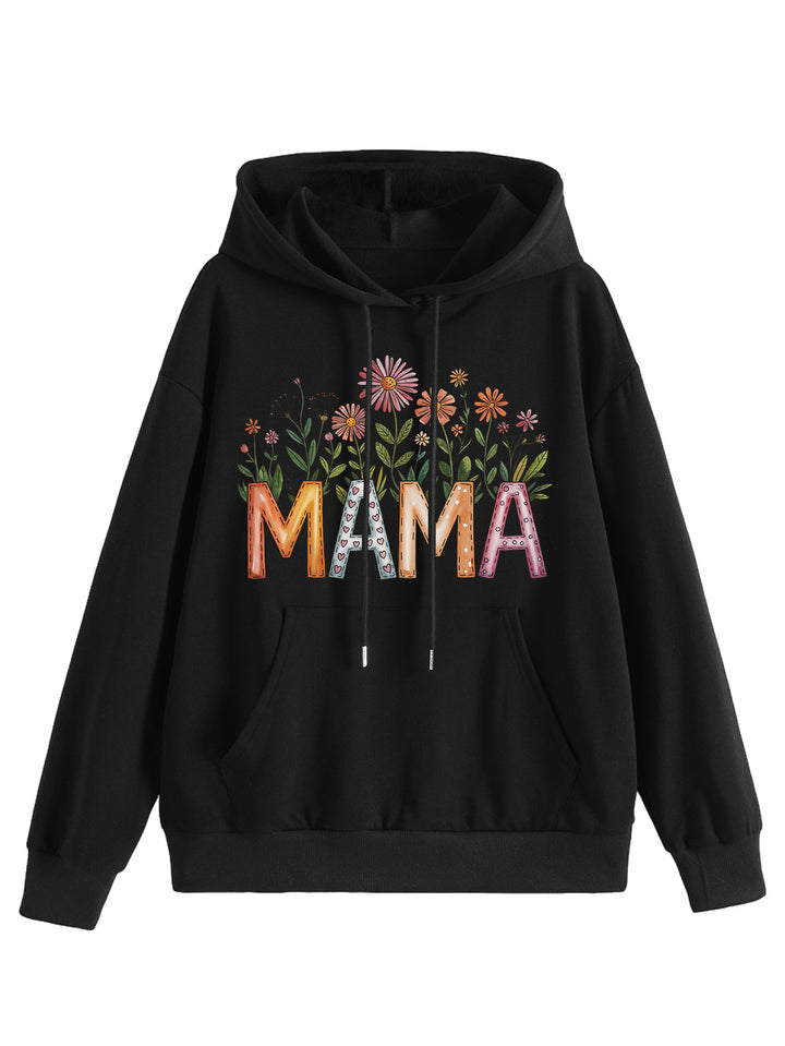 Haut de femme à capuche avec imprimé floral et lettrage inspirant Levoire