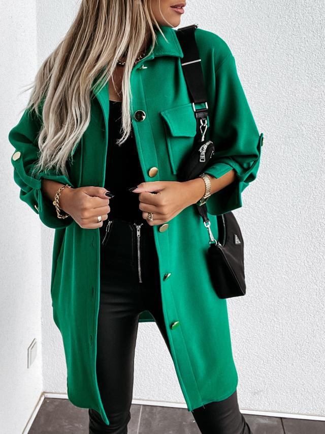 Chemise Veste Surdimensionnée pour Femmes avec Poches Pratiques et Coupe Tendance Levoire