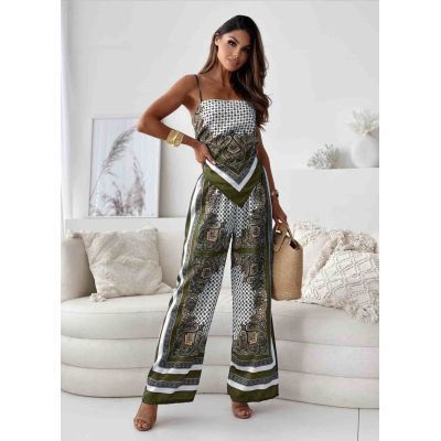 Levoire | Ensemble Toppari Amazon Print Toppari Pantalons Ensemble Vert