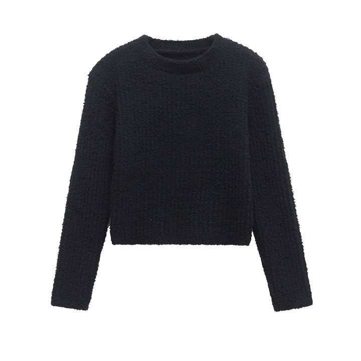 Levoire | Pull en tricot élégant Ensemble de jupe courte tricotée Débardeur noir A3