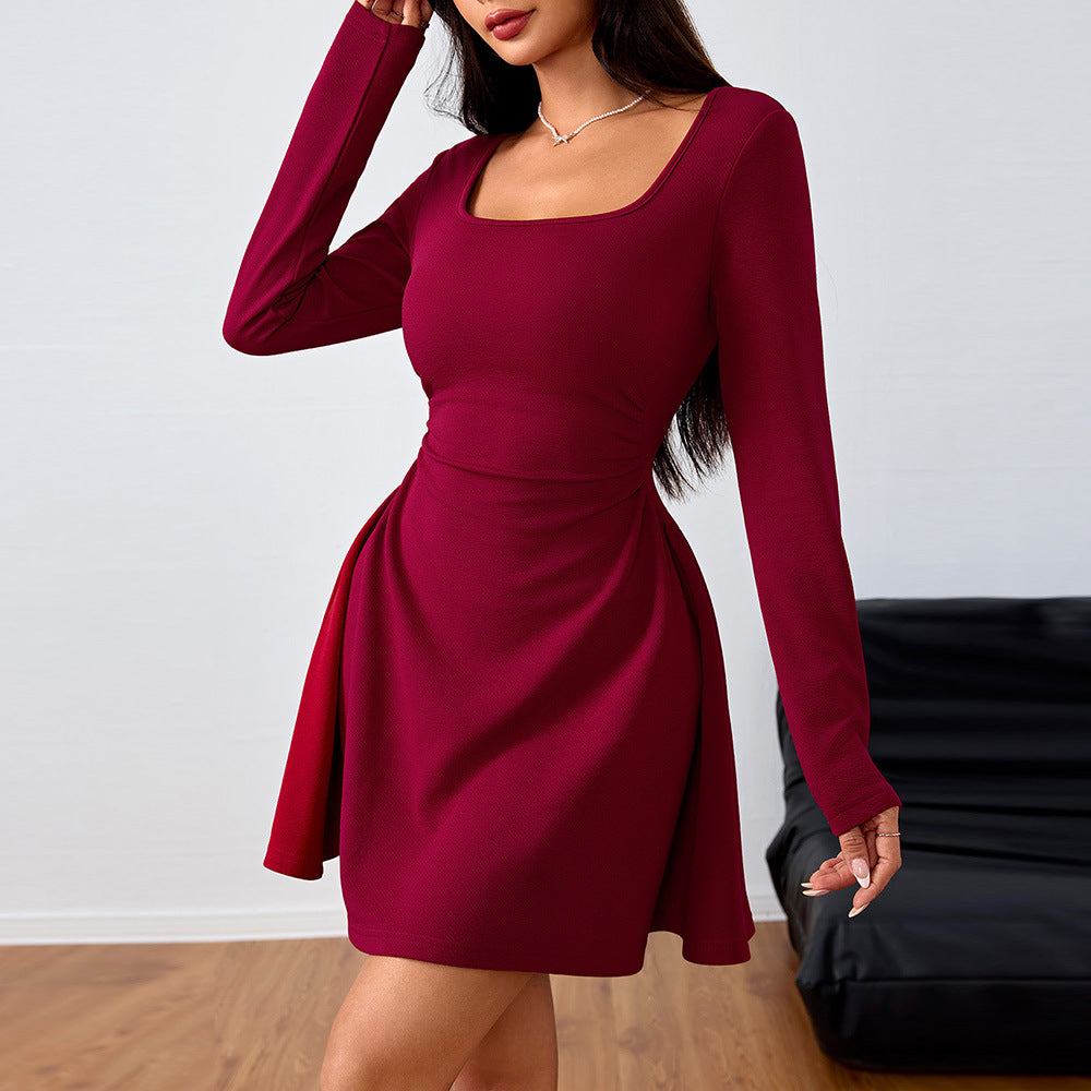 Robe mini femme avec décolleté carré et jupe évasée Levoire