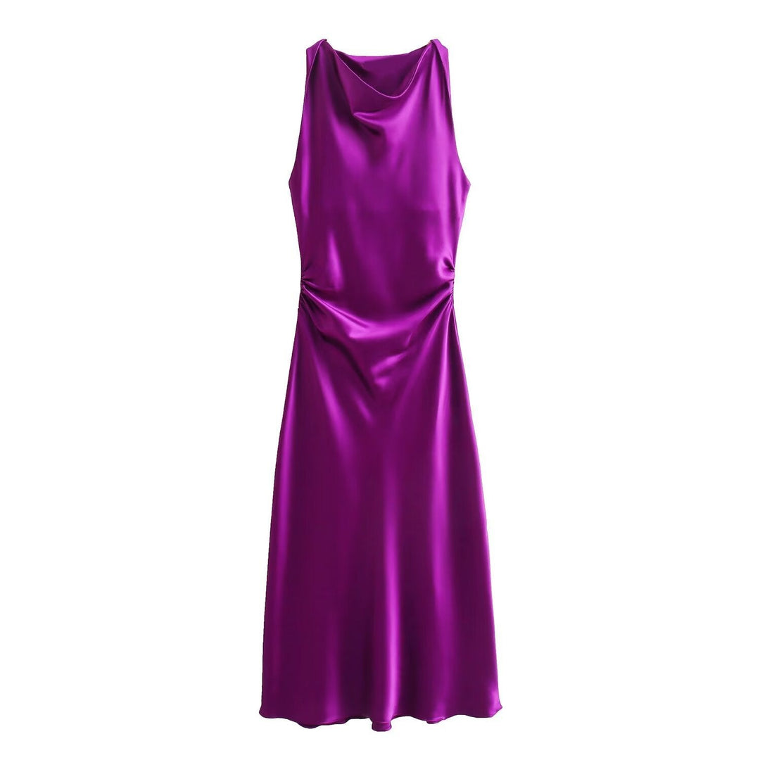 Levoire | Élégant Printemps longue robe Violet-rouge