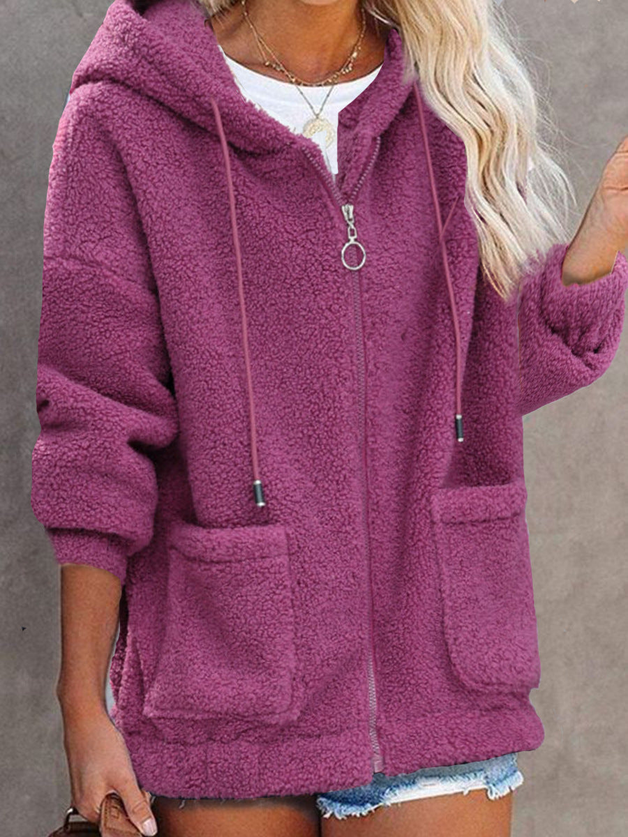 Veste à capuche en polaire pour femmes avec poches pratiques et capuche de haute qualité Levoire