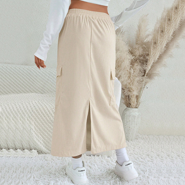 Jupe maxi pour femmes avec poches cargo pratiques et taille réglable Levoire