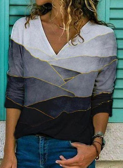 Levoire | T-shirt V neck élégant imprimé 4