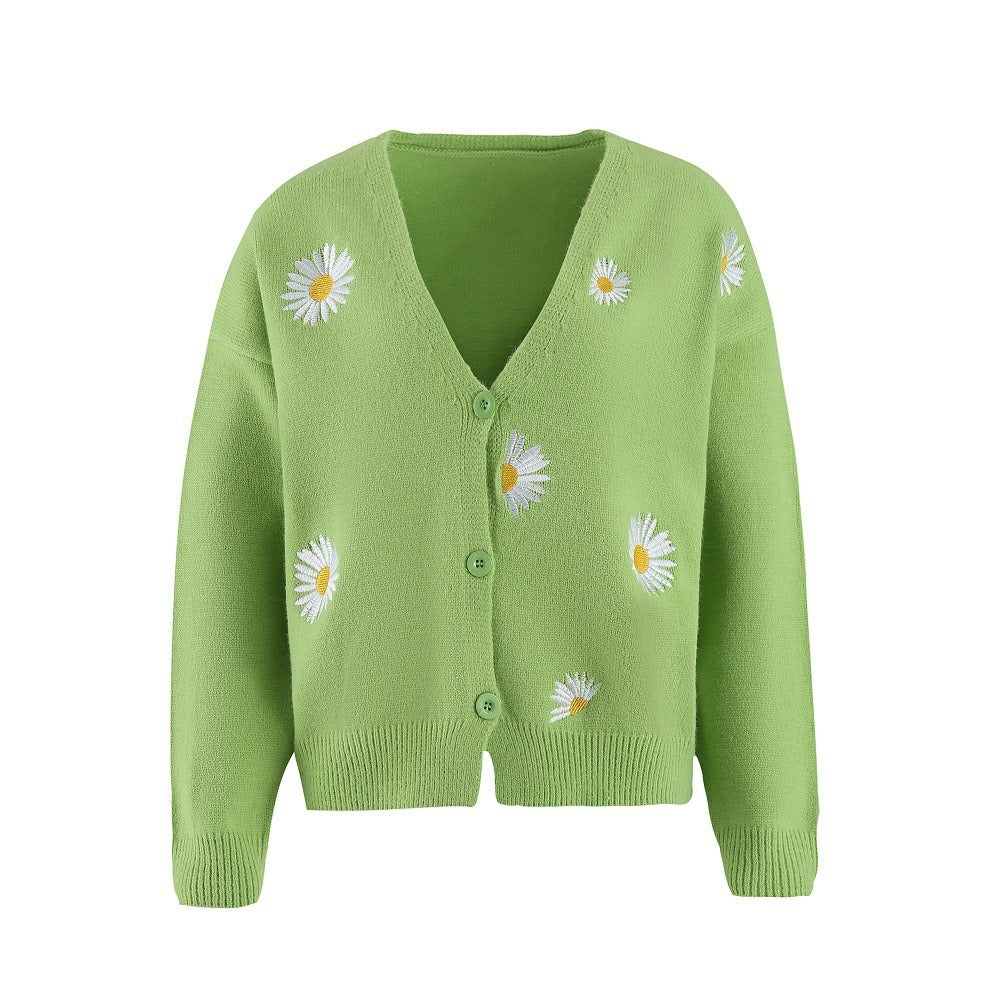 Levoire | Frais Tricot Fleuri Vert foncé (Presque épuisé)