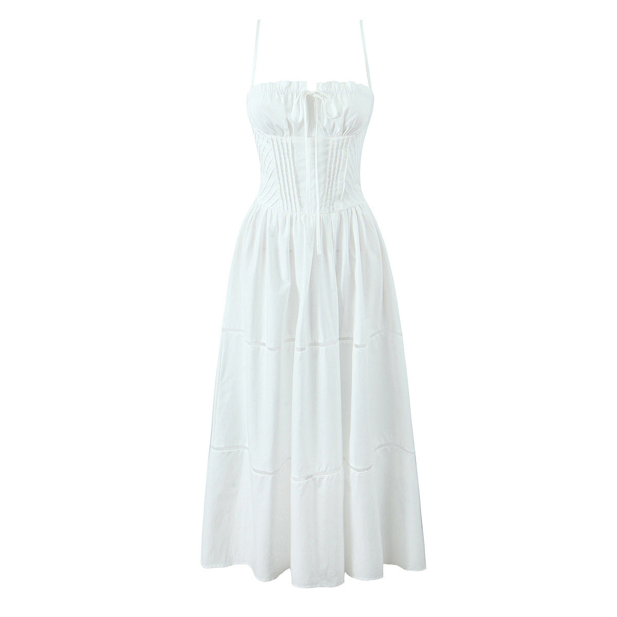 Levoire | Robe longue à taille cintrée avec liens Blanc