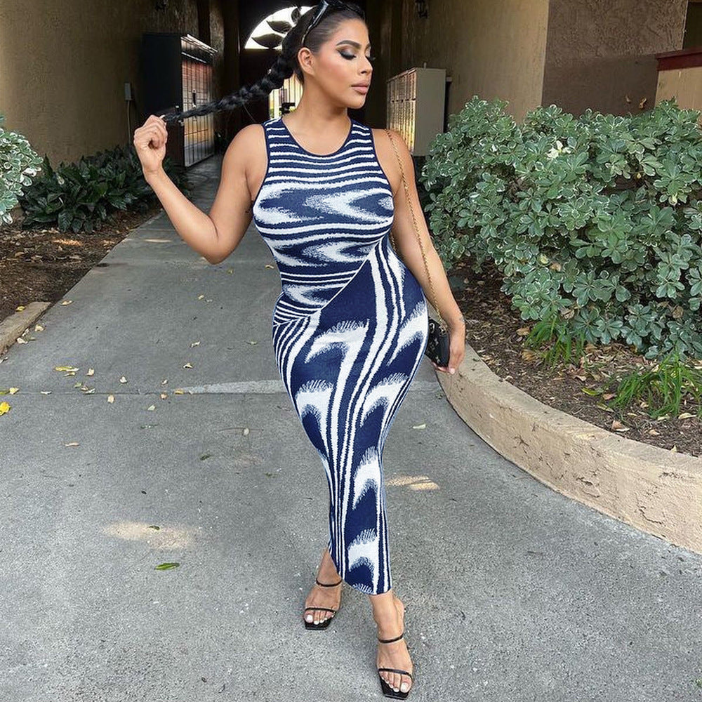 Levoire | Élégant Robe Bodycon Imprimée Slim-Fit