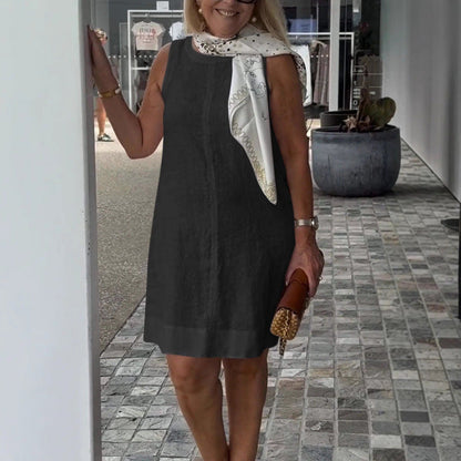 Levoire | Modèle décontracté Robe Uni Col rond - Robe