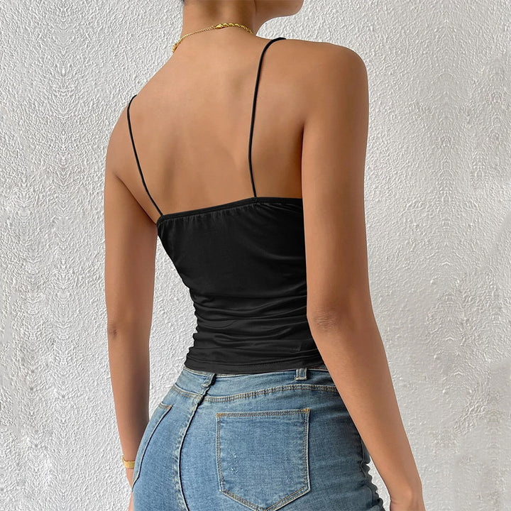 Top ajusté pour femmes avec décolleté en V et fronces Levoire