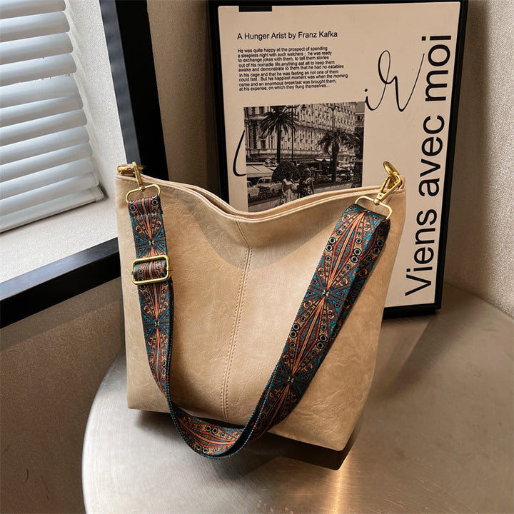 Levoire | Sac Moderne Avec Poignées Colorées Beige