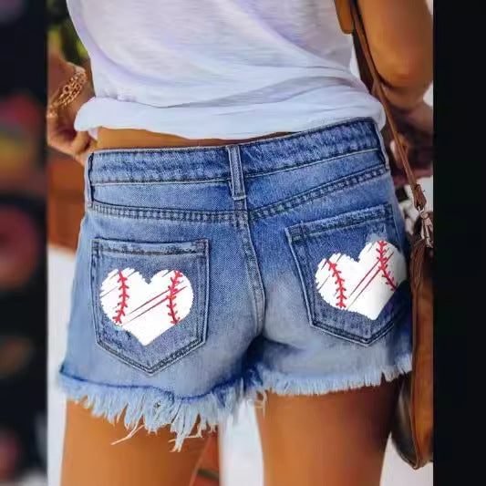 Shorts en denim déchirés pour femmes Levoire