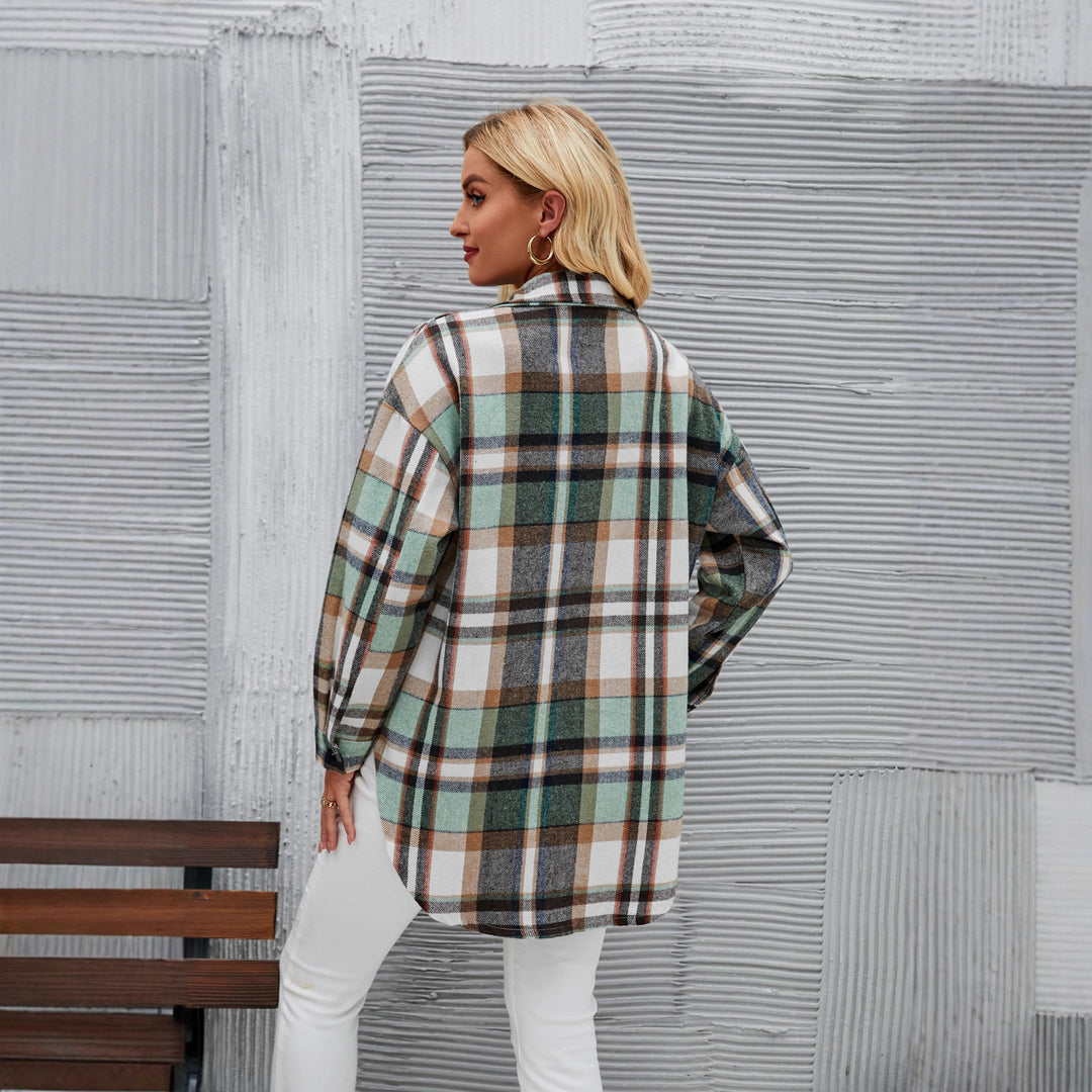 Veste chemise à motif carreaux pour femmes Levoire