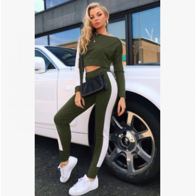 Ensemble de loisirs sporty pour femmes avec crop top et pantalons ajustés Levoire