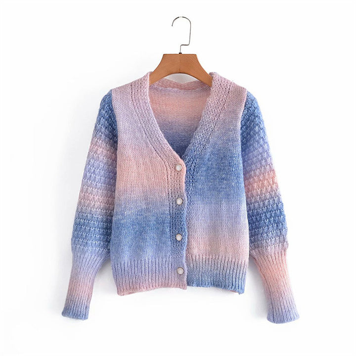 Cardigan pour femmes avec dégradé coloré et transitions douces Levoire