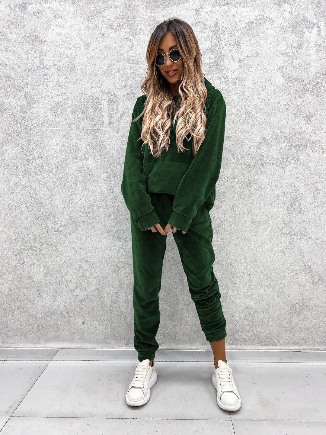Levoire | Sweatshirt Sport Pantalons Longs Ensemble Deux-pièces Vert