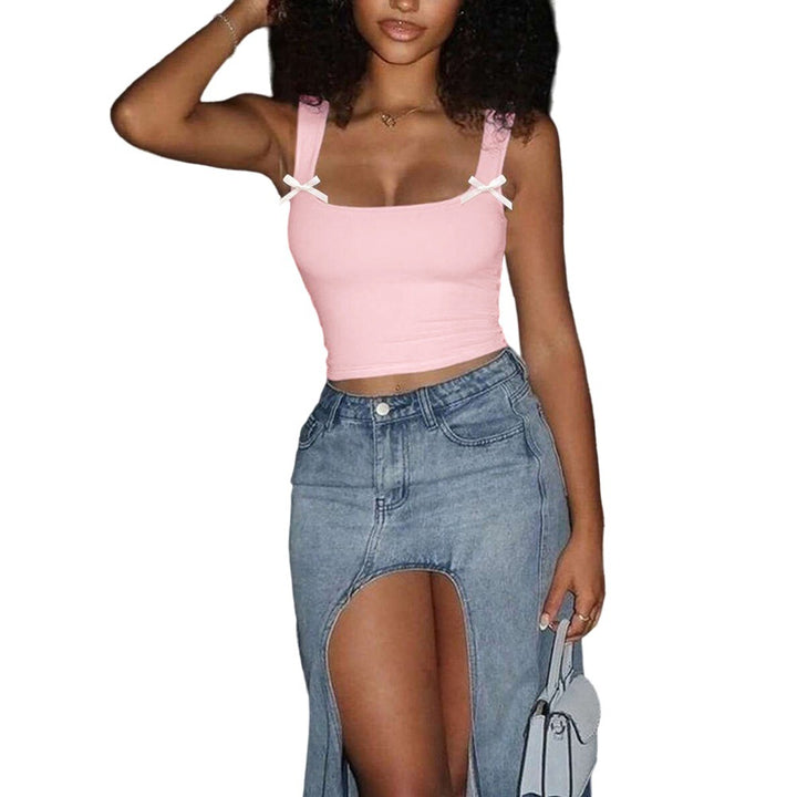 Women's crop top avec des détails en dentelle et des bretelles réglables Levoire