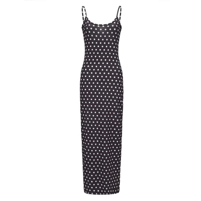 Levoire | Trendik motif léopard à dos ouvert robe Polka-piste