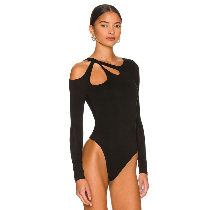 Body pour femmes avec décolleté asymétrique et manches longues Levoire