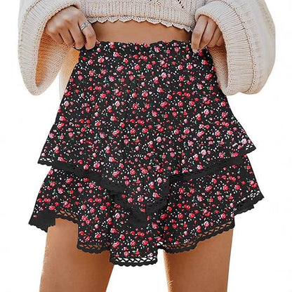 Levoire | Jupes mini plissées superposées taille haute tendance