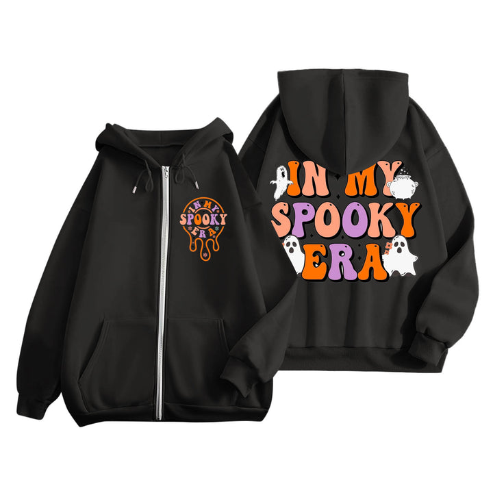 Hoodie pour femmes avec imprimé effrayant et poches kangourou Levoire